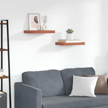 Wall Shelf 2 pcs Red 40 x 23.5 x 4 cm Engineered Wood