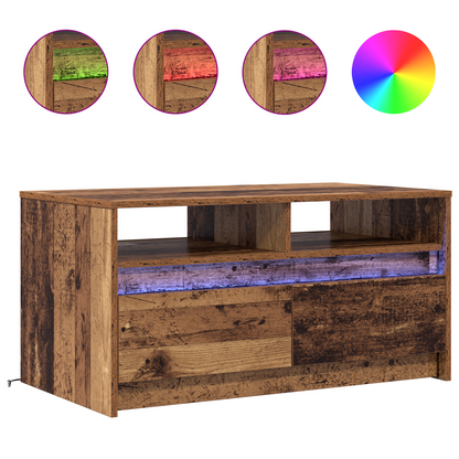 Coffee Table Old Wood 90 x 50 x 45 cm Engineered Wood