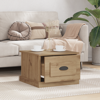 Coffee Table Artisan Oak 50 x 50 x 35 cm Engineered Wood