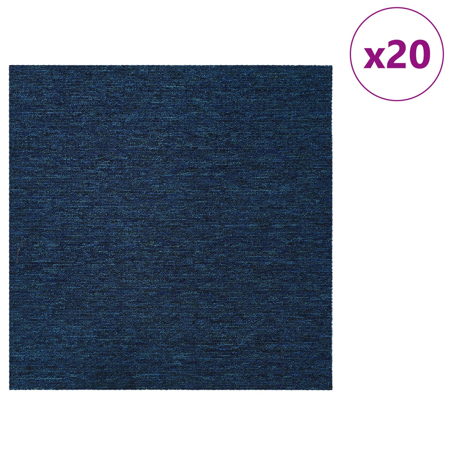 Carpet Tile Blue 50 x 50 cm 20 pcs PP and Bitumen