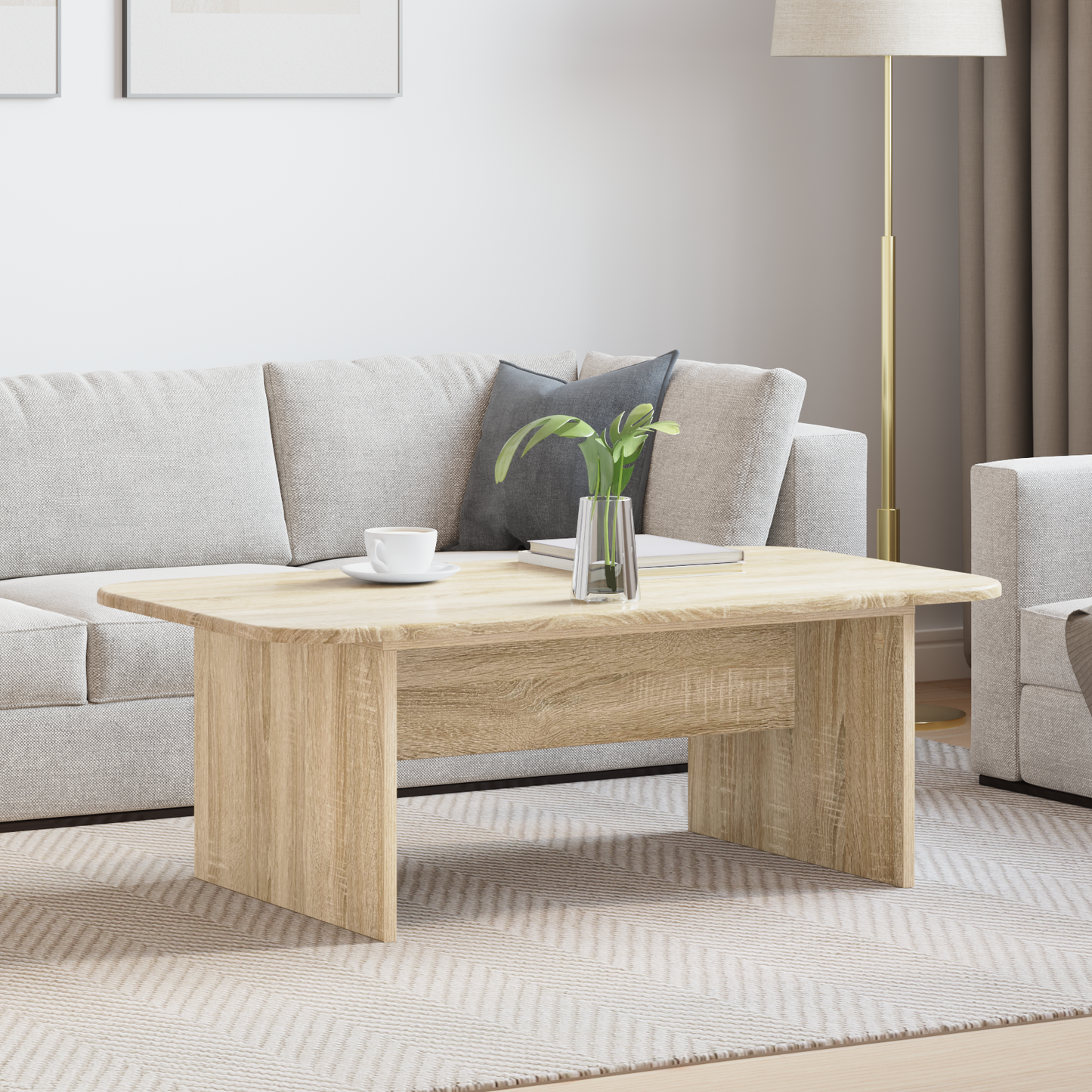 Coffee Table Sonoma Oak 93 x 53 x 33 cm Engineered Wood