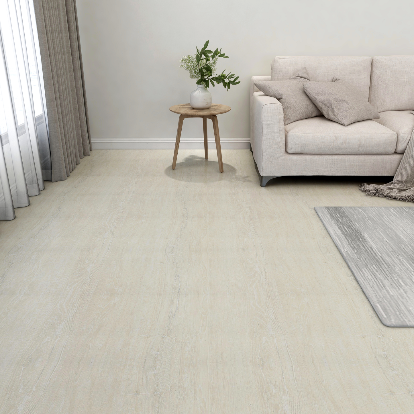 Flooring Planks 5.11 m² 55 pcs PVC Cream White
