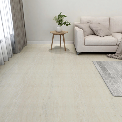 Flooring Planks 5.11 m² 55 pcs PVC Cream White