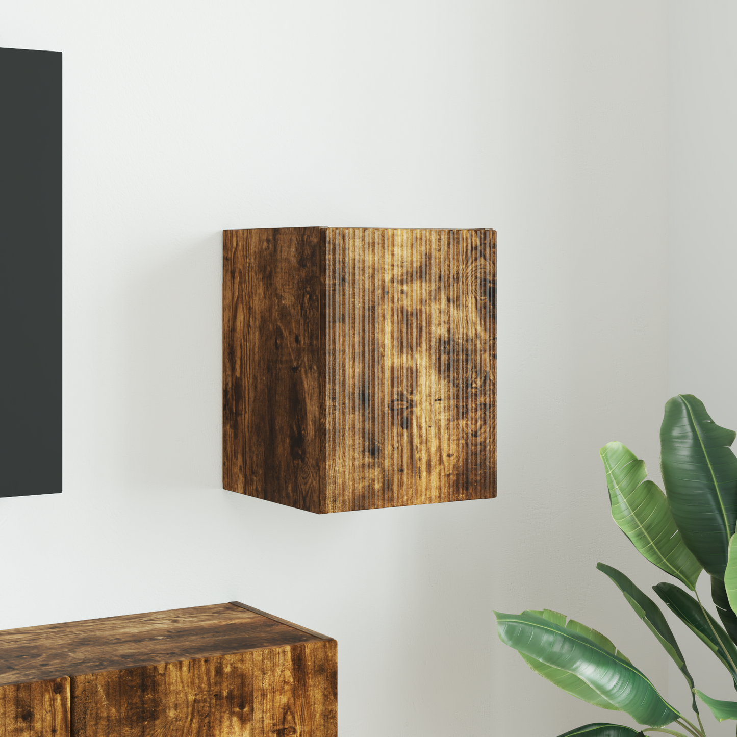 TV Wall Cabinet Smoked Oak 30 x 31 x 40 cm Engineered Wood