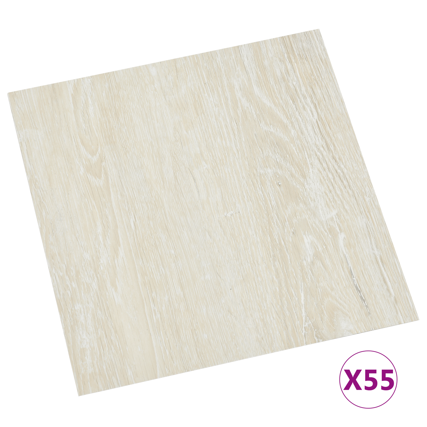 Flooring Planks 5.11 m² 55 pcs PVC Cream White