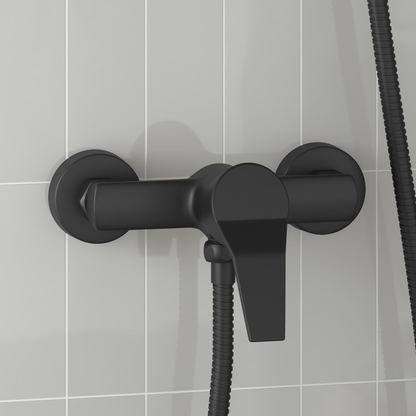 Shower Mixer Tap Black G 1 / 2 inches Brass