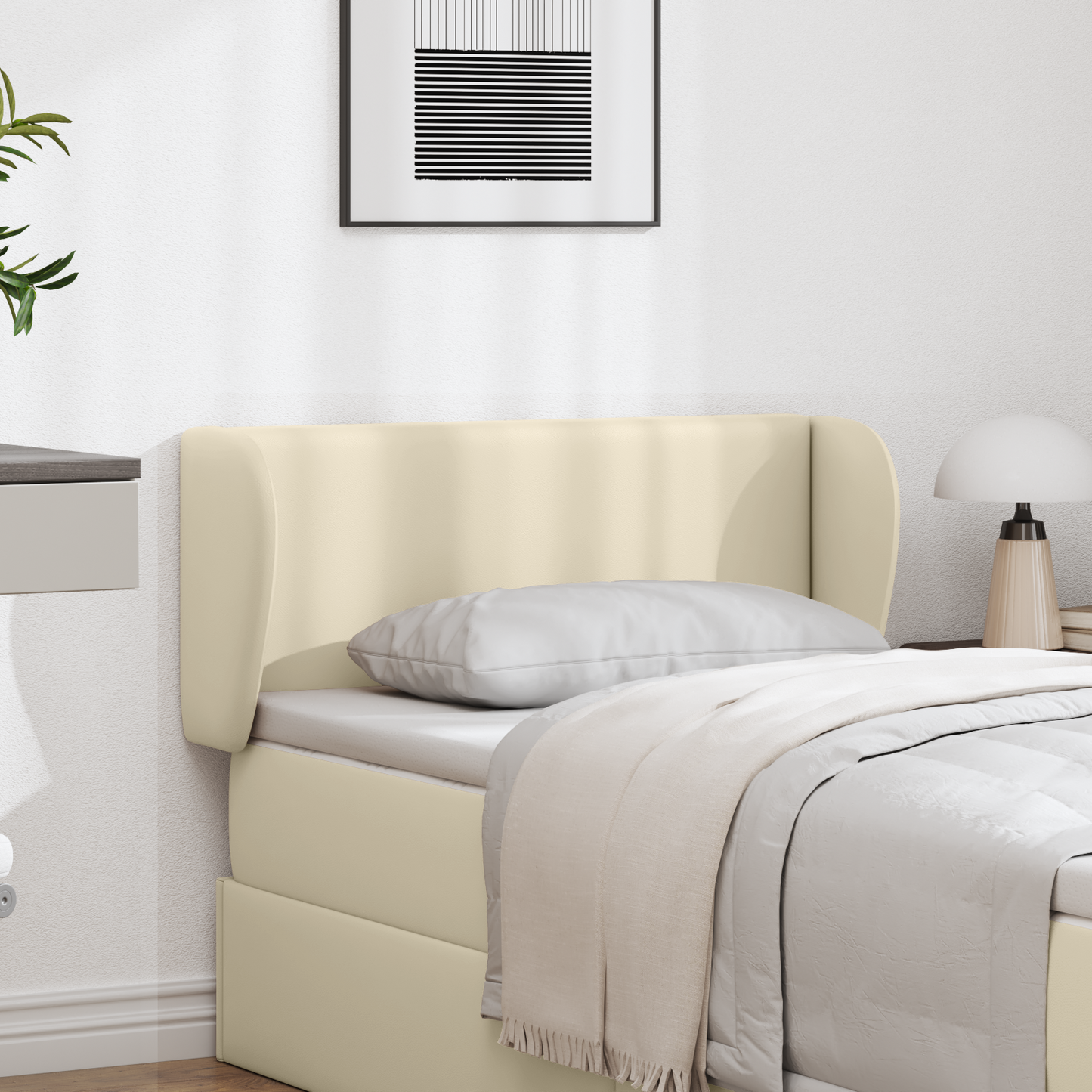 Headboard Ear Cream 40 x 23 x 6 cm PVC