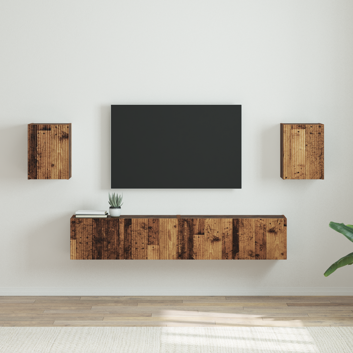 TV Wall Cabinet 2 pcs Old Wood 30 x 31 x 40 cm Engineered Wood