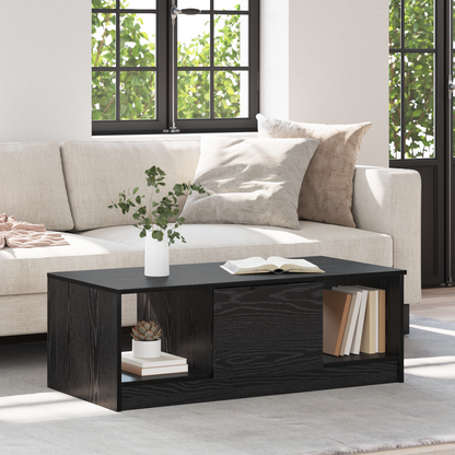 Coffee Table Black Oak 102 x 50 x 36cm Engineered Wood