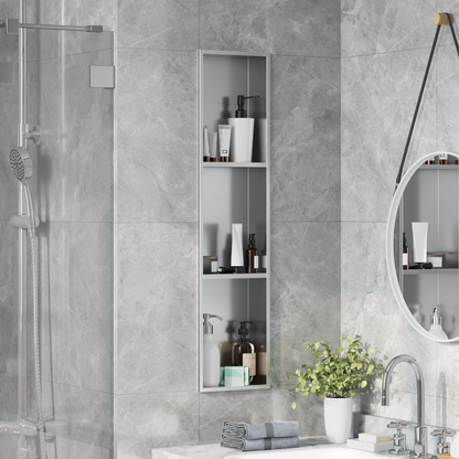 Shower Niche Silver 90 x 20 x 9.5 cm Stainless Steel
