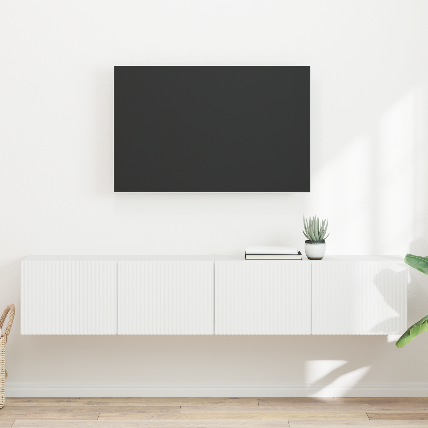 TV Wall Cabinet 2 pcs White 78.5 x 31 x 29.5 cm Engineered Wood