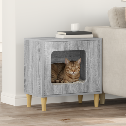 Cat House Grey Sonoma 51 x 30 x 52 cm Engineered Wood