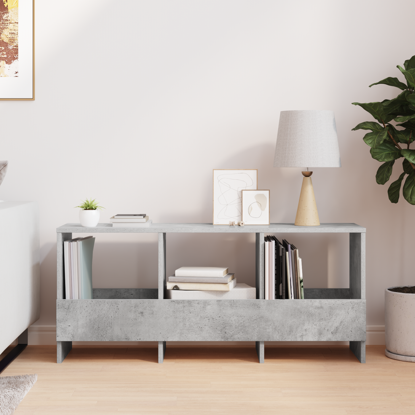 Magazine Rack Concrete Grey 102 x 30 x 45 cm