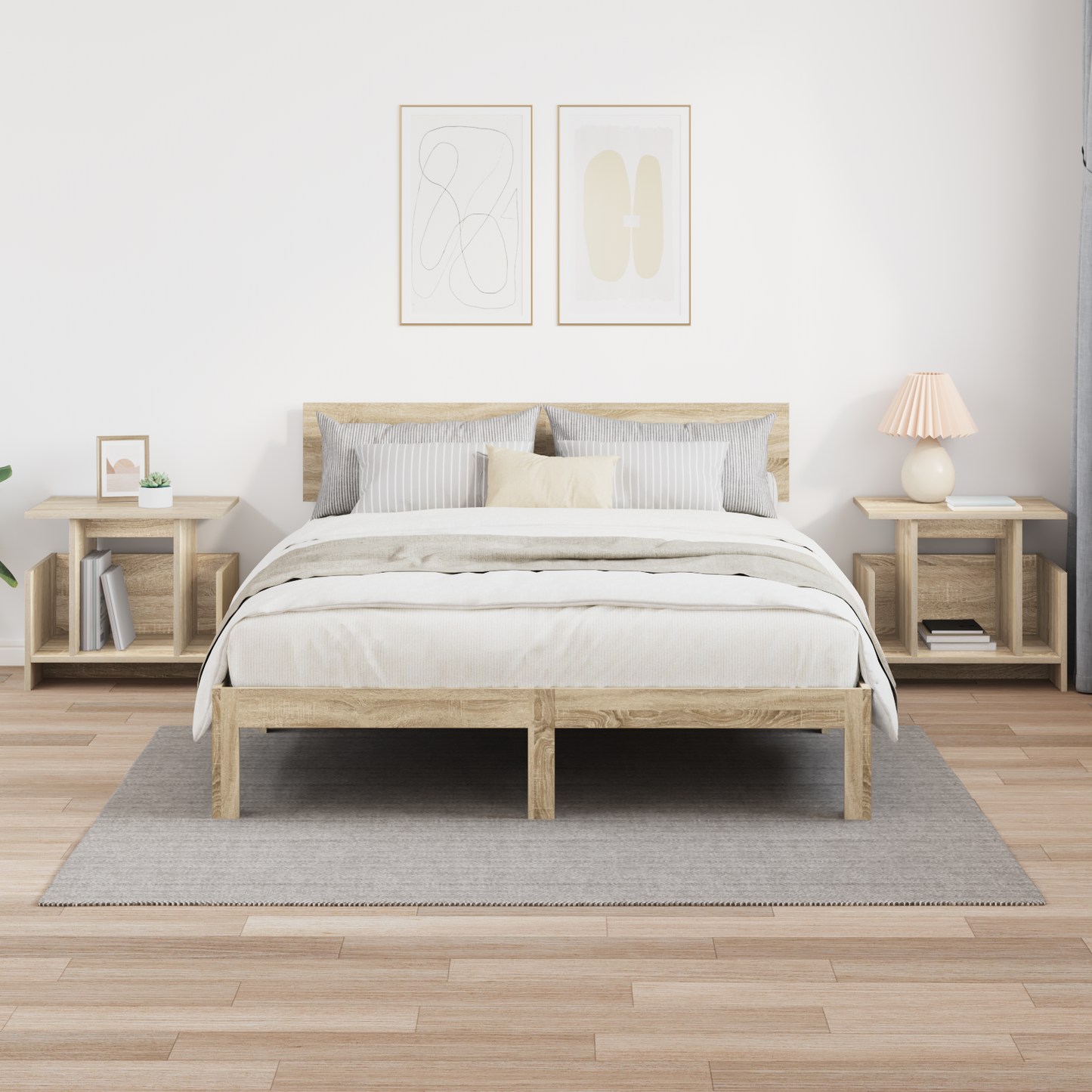 TV Stand 2 pcs Sonoma Oak 50 x 35 x 45 cm Engineered Wood