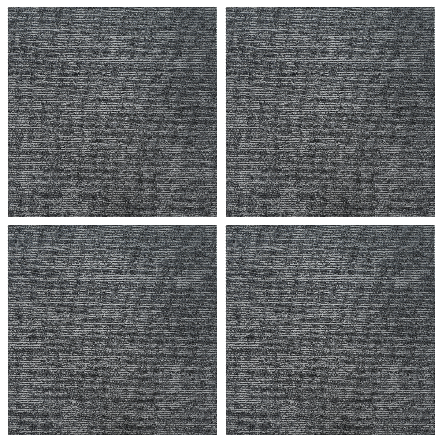 Carpet Tile Sky Grey 50 x 50 cm 4 pcs PP and Bitumen