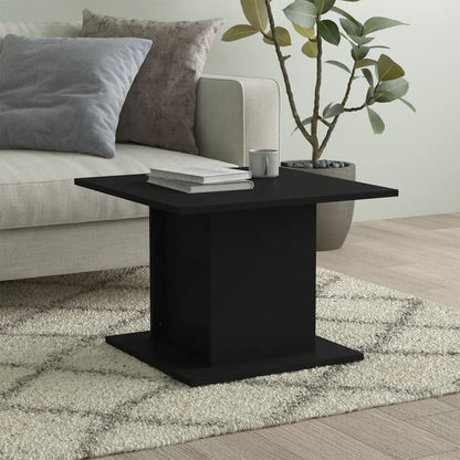 Coffee Table Black 55,5x55,5x40 cm Engineered Wood