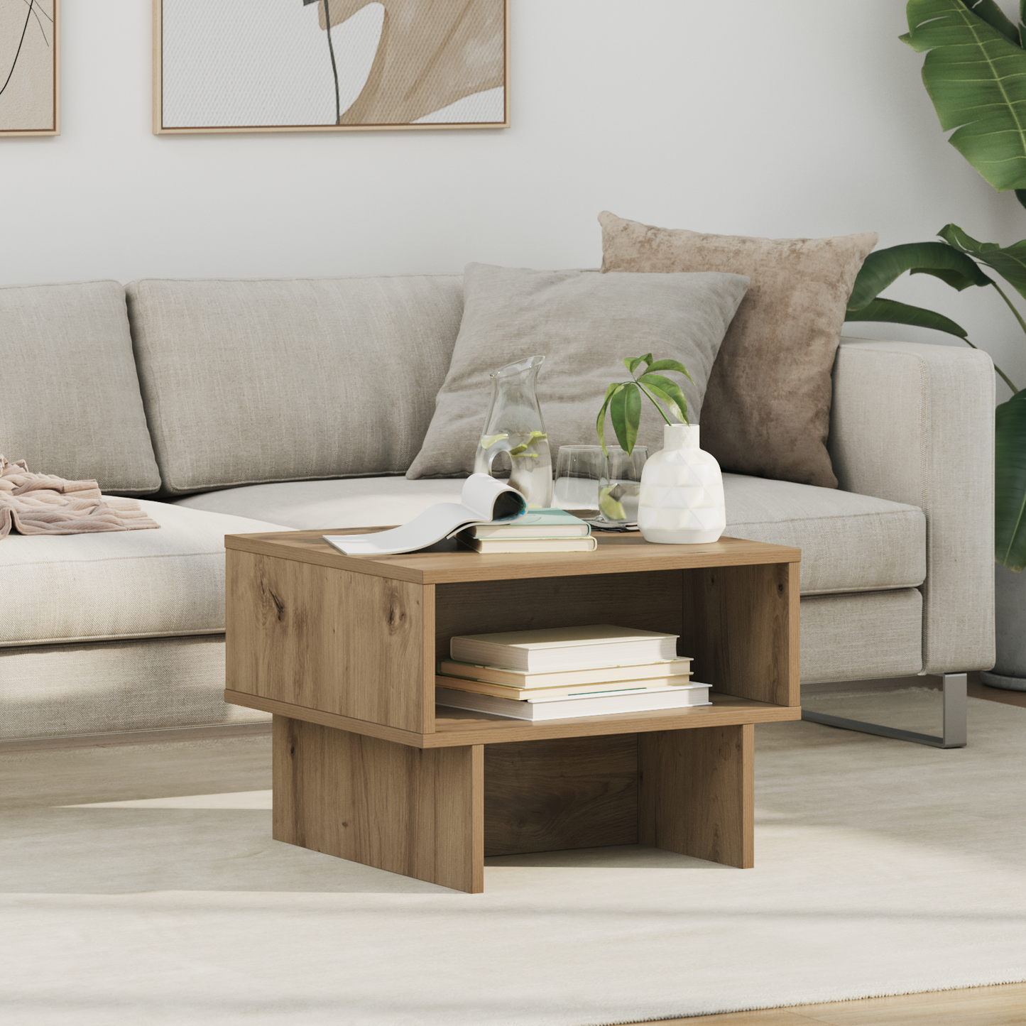Coffee Table Artisan Oak 48 x 46 x 35 cm Engineered Wood