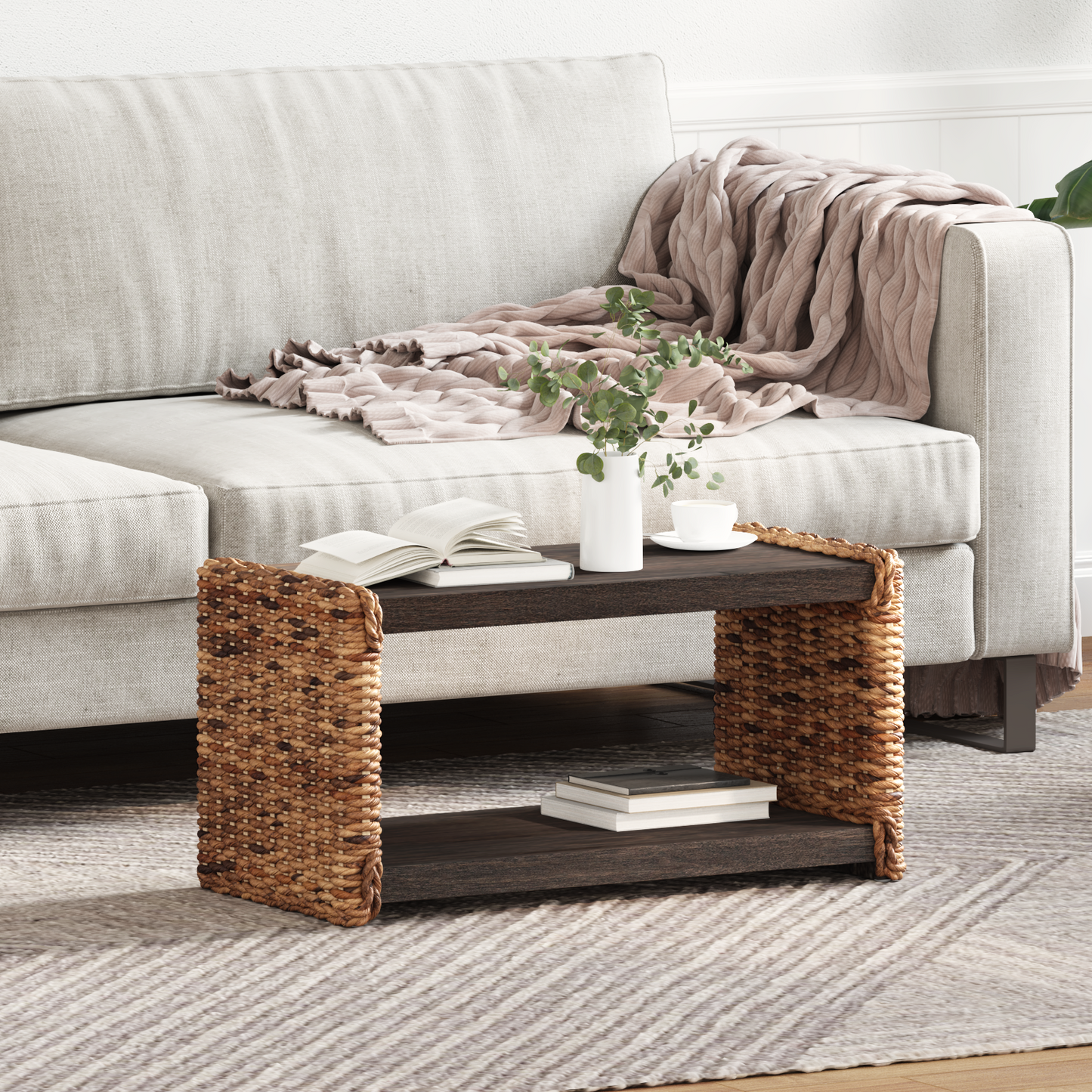 Coffee Table Natural 70 x 35 x 35 cm Solid Mahogany Wood