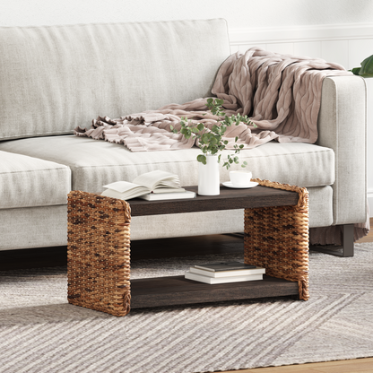 Coffee Table Natural 70 x 35 x 35 cm Solid Mahogany Wood