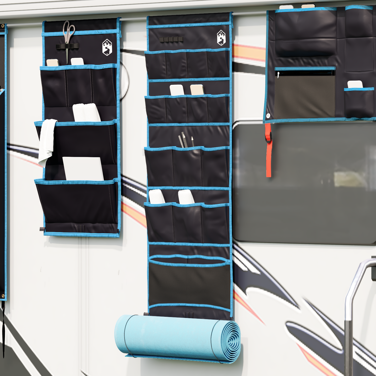 Storage Bag with Storage Black and Blue 125 x 48 cm Oxford