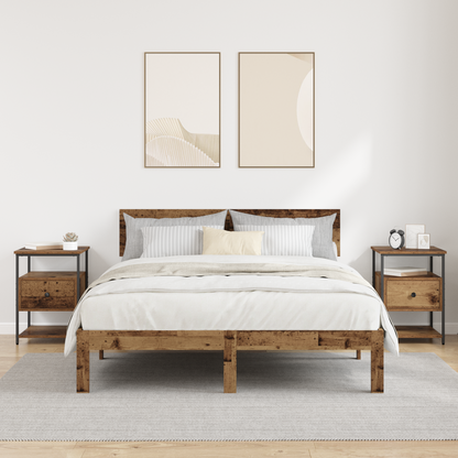 Bedside Cabinet 2 pcs Old Wood 40 x 42 x 56 cm Engineered Wood