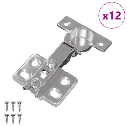 Hinge 12 pcs Nickel 85 x 52.5 x 9.5 mm Iron