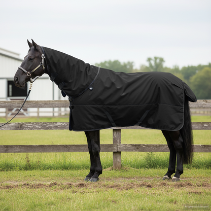 Horse Blanket Full Black 155 cm Polyester