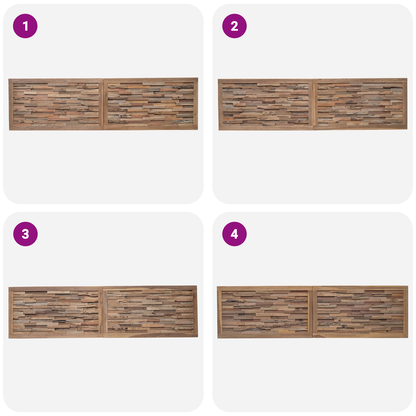 Bed Headboard Natural Solid Teak Wood