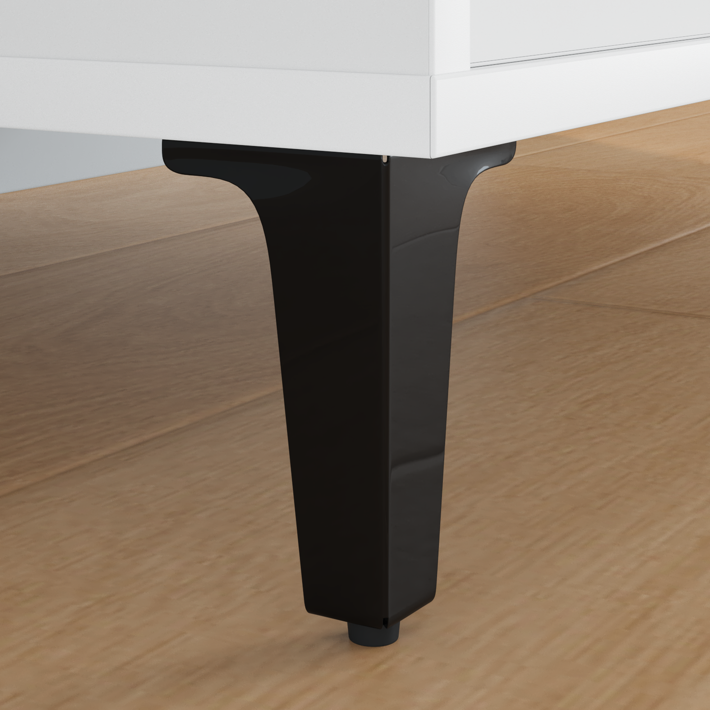 Furniture Feet 2 pcs Black 54.1 x 54.1 x 100 mm Iron