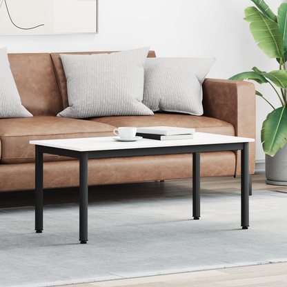 Coffee Table White 100 x 50 x 45 cm Solid Pine Wood
