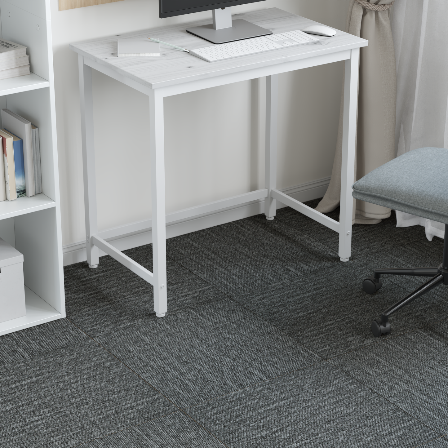 Carpet Tile Rock Grey 50 x 50 cm 20 pcs PP and Bitumen