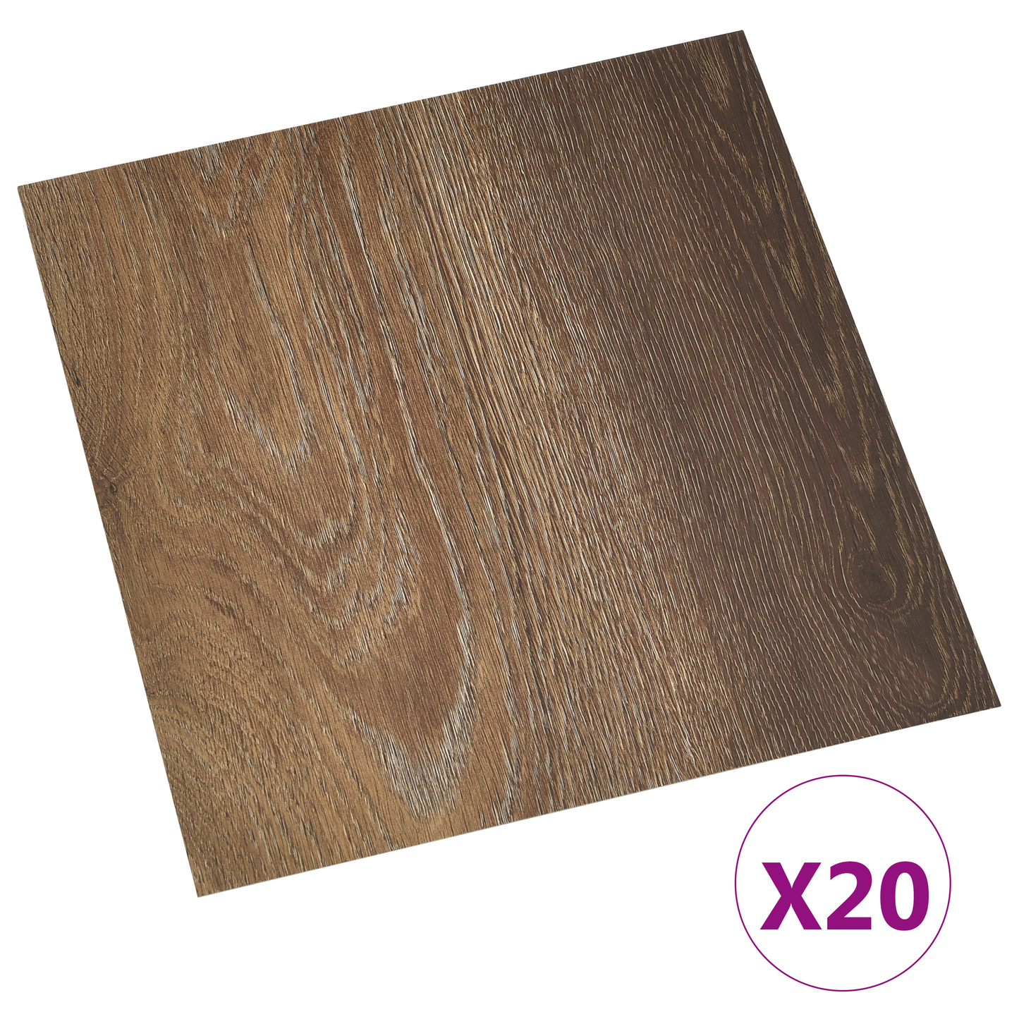 Self-adhesive Flooring Planks 30.5 x 30.5 cm 20 pcs PVC Brown
