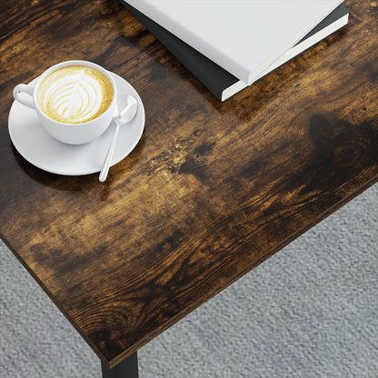 Coffee Table Smoke Oak 80 x 80 x 45 cm Engineered Wood