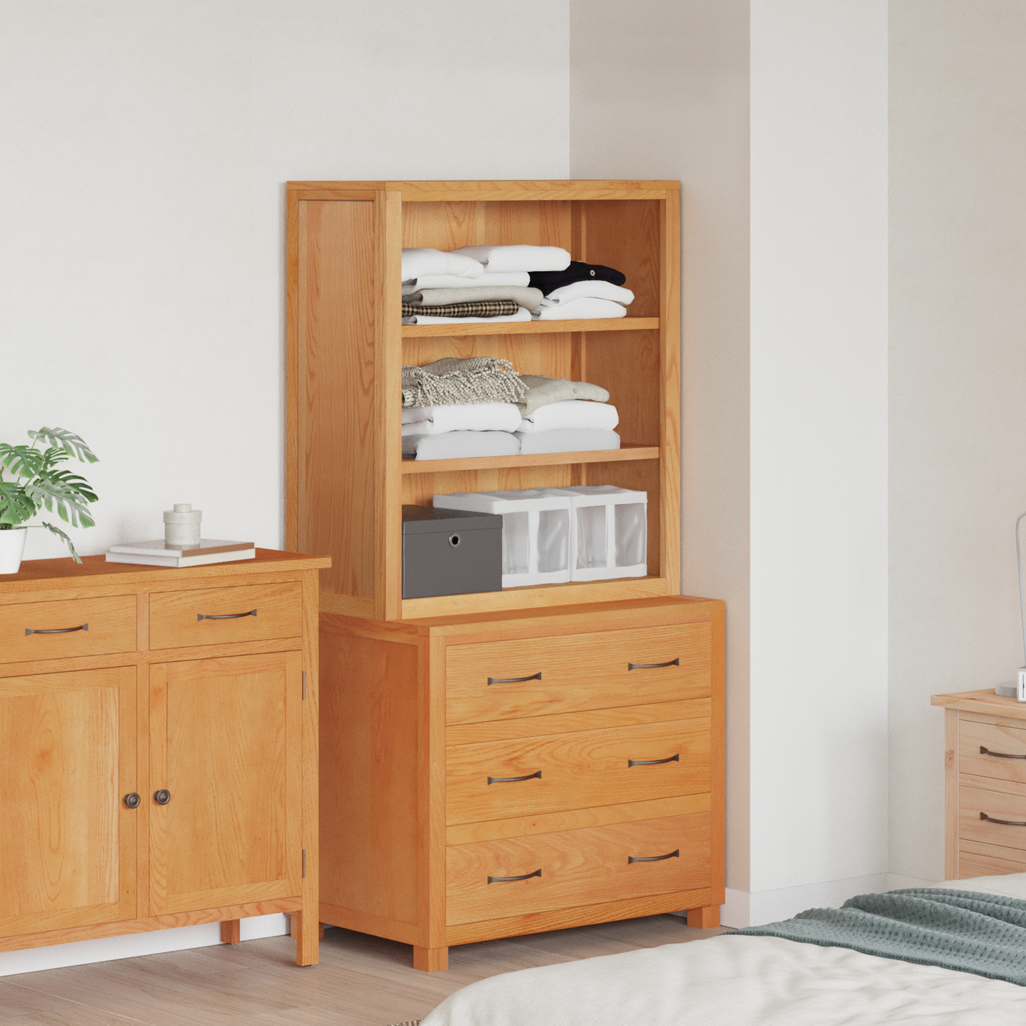 Storage Furniture Set with Drawer 2 pcs Brown 80 x 50 x 160 cm
