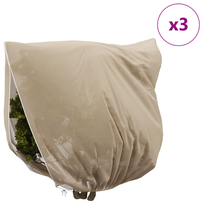 Frost Protection Plant Fleece Covers 3 pcs Beige 2 x 2.36 m