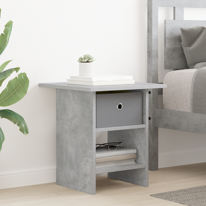 Bedside Table Concrete Grey 41 x 40 x 45 cm Engineered Wood
