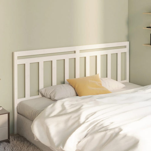 814110 vidaXL Bed Headboard White 186x4x100 cm Solid Wood Pine