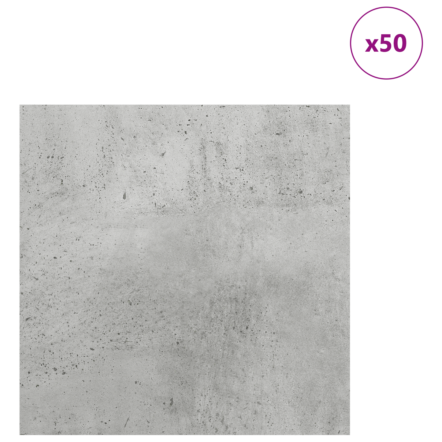 Decor Panels 50 pcs Concrete Grey 30 x 30 x 0.27 cm