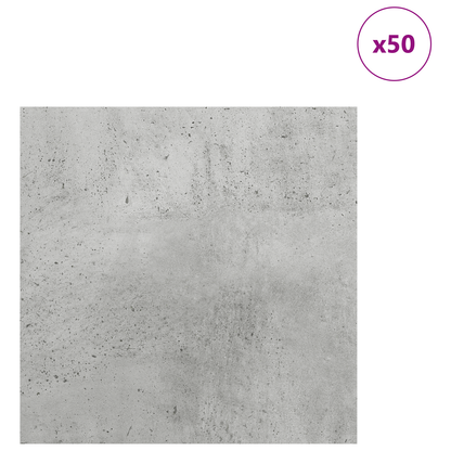 Decor Panels 50 pcs Concrete Grey 30 x 30 x 0.27 cm