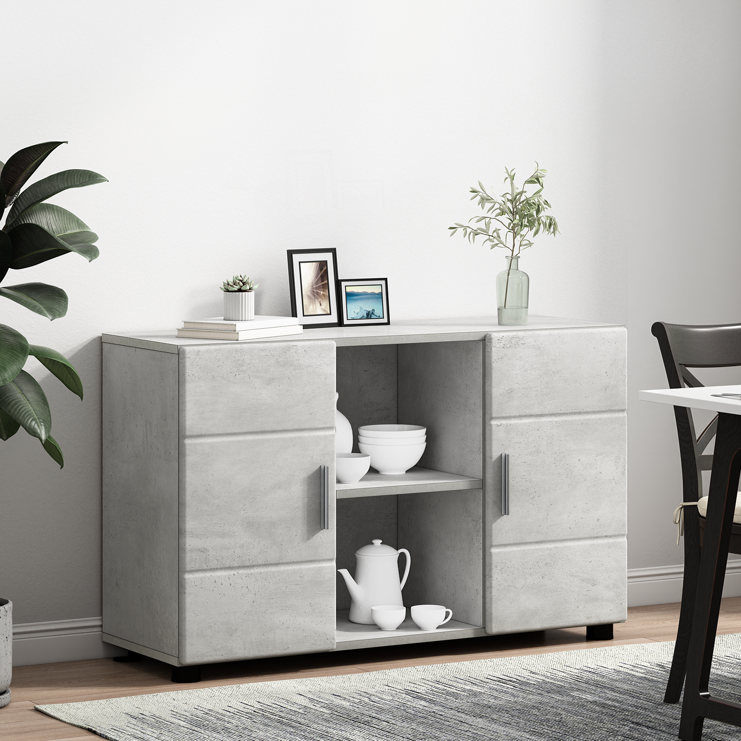 Sideboard FLORIN 88.5 x 30.5 x 55.5 cm Concrete Grey
