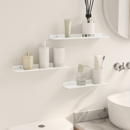 Floating Shelf Wall-mounted 3 pcs White 40 x 9 x 2.5 cm Steel