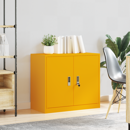 Storage Cabinet Mustard Yellow 80 x 40 x 70 cm Steel