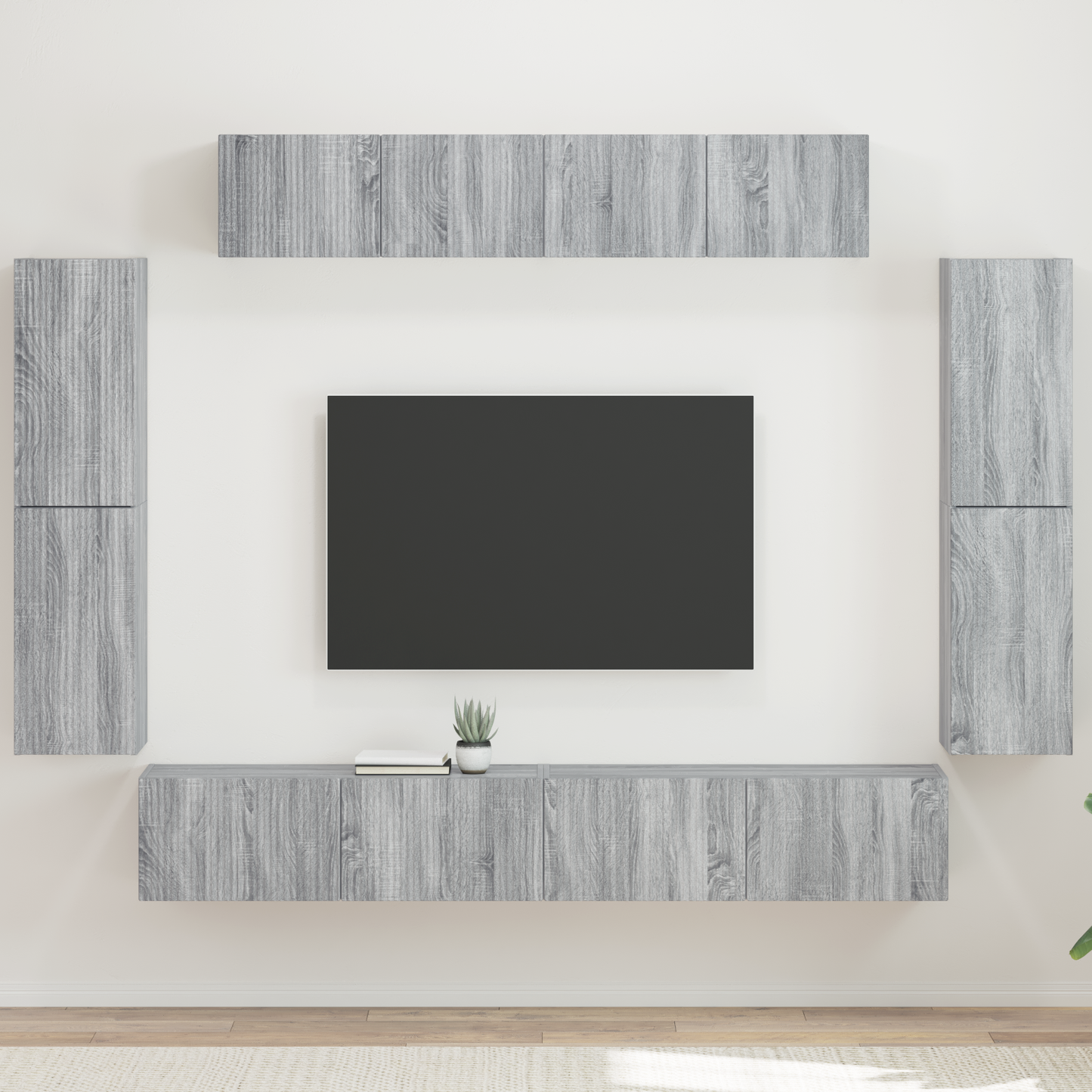 TV Cabinet 8 pcs Grey Sonoma