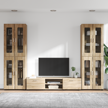TV Cabinet Set FLORIN 3 pcs Sonoma Oak Engineered Wood