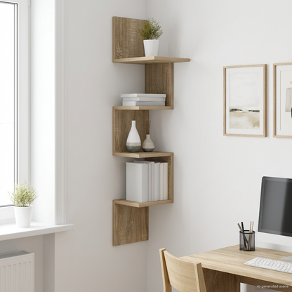 Wall Shelf Wall-Mounted Sonoma Oak 32 x 21 x107 cm