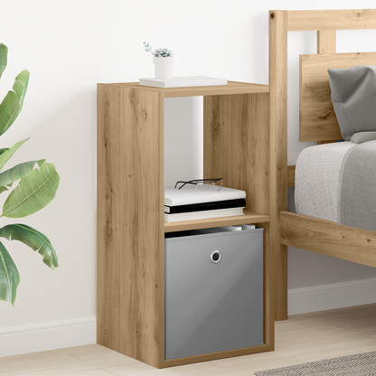 Bedside Table with Drawer 2 pcs Artisan Oak 35 x 32 x 68.5 cm