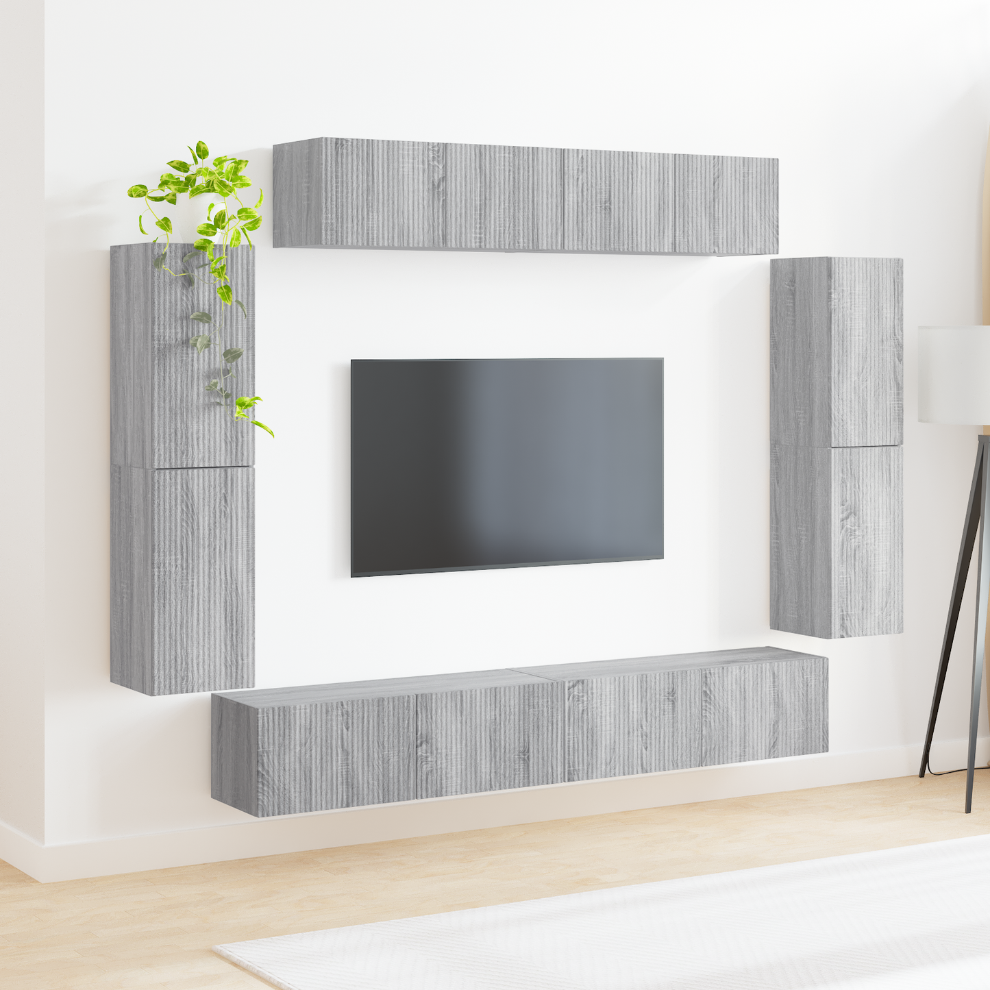 TV Cabinet 8 pcs Grey Sonoma