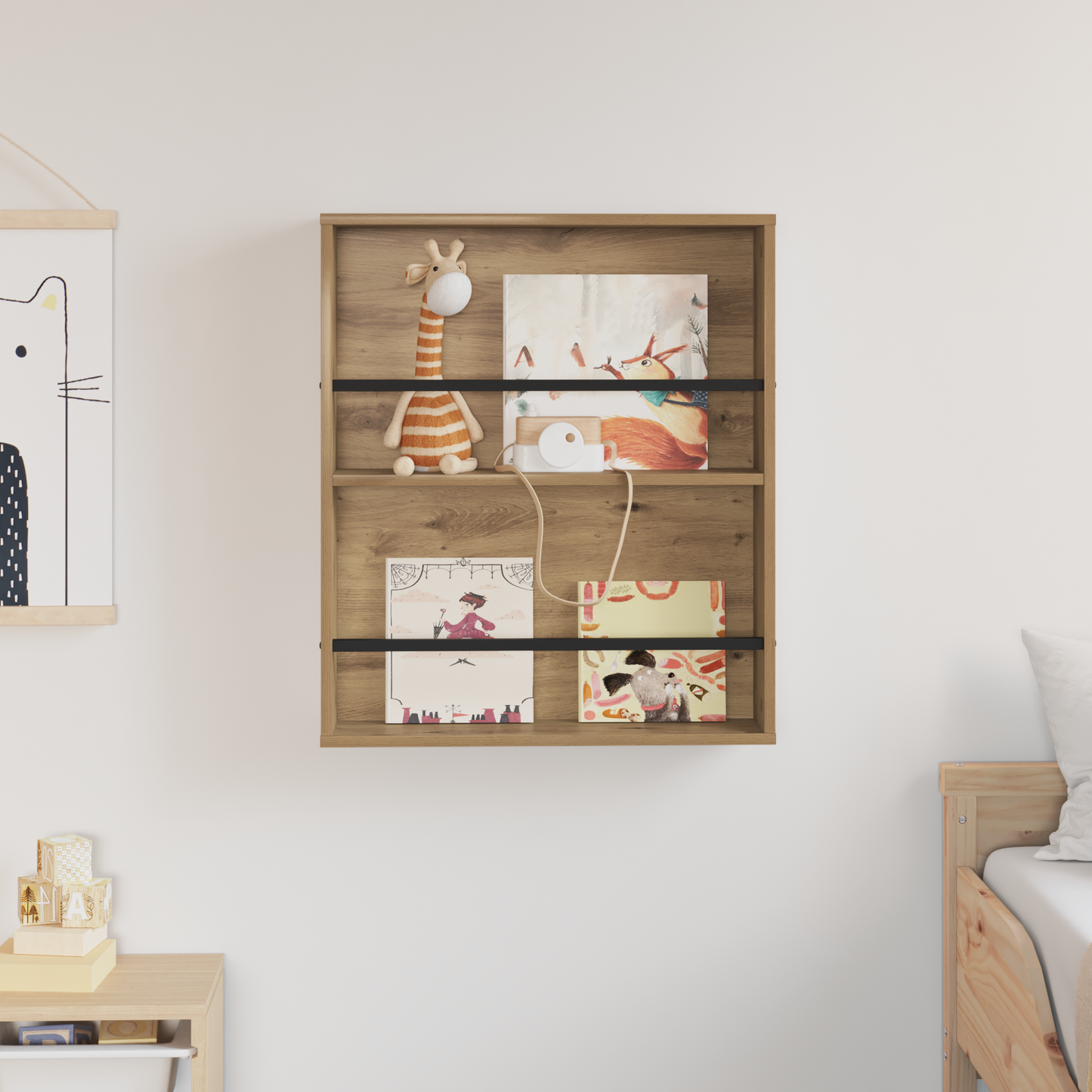 Magazine Rack Artisan Oak 60 x 12 x 70 cm Engineered Wood