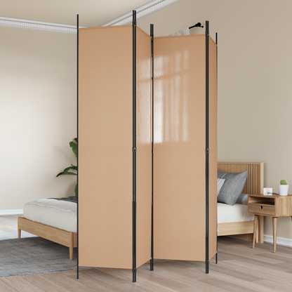 Room Divider Beige 200 x 220 cm Fabric