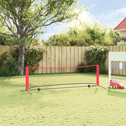 Tennis Net Folding Black and Red 301 x 90.5 x 87 cm Polyester